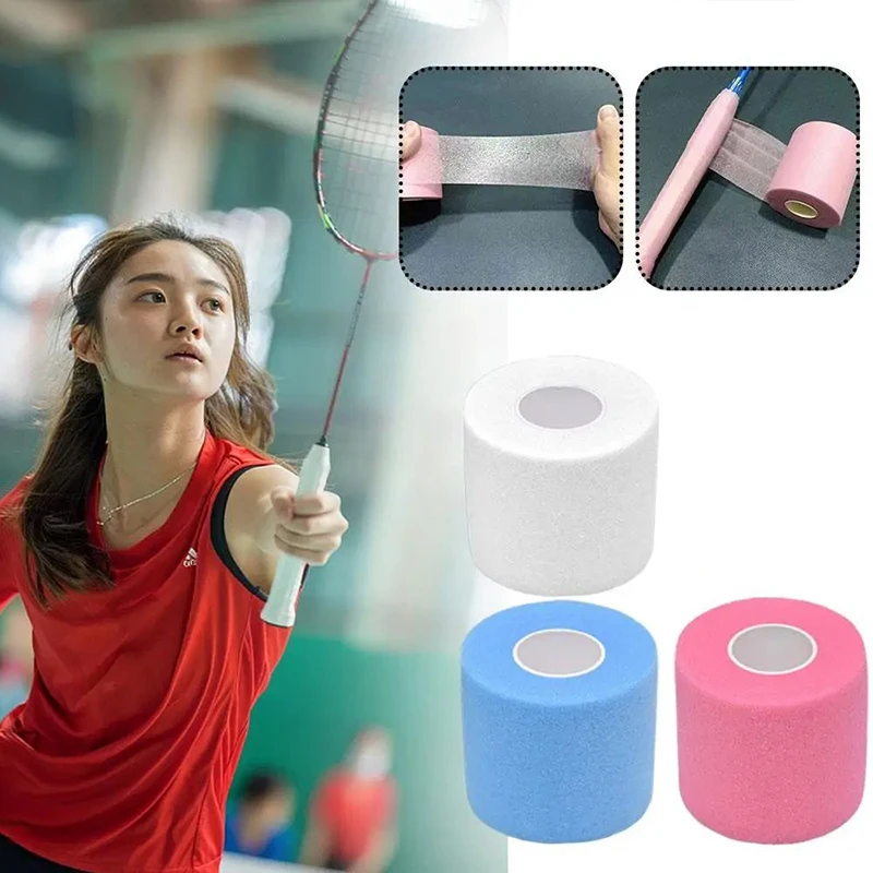 Cinta Elástica de Espuma Pre-Enrollada Multicolor para Deportes, Venda Acolchada para Protección de Agarre en Raquetas de Tenis, Bádminton y Cañas de Pescar