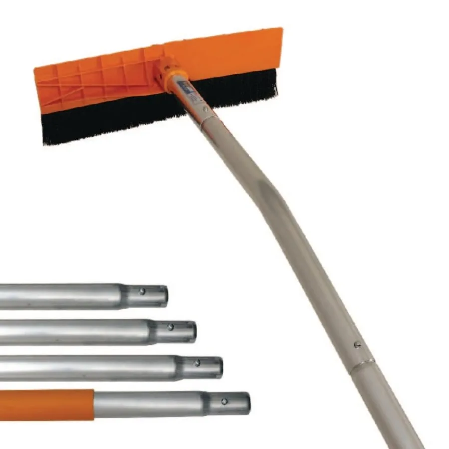 

Roof Brush + Snow Rake All-in-One Tool for Efficient Roof Maintenance Clears Leaves Snow and Debris Quickly with 22ft Extendabl