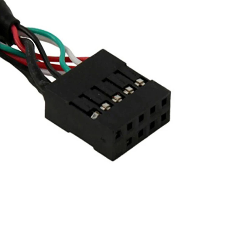 1PCS 15cm MotherBoard 9Pin Turns USB2.0 Two Extension Line Main Board Female Header to Dual USB 2.0 Female Adapter Cable