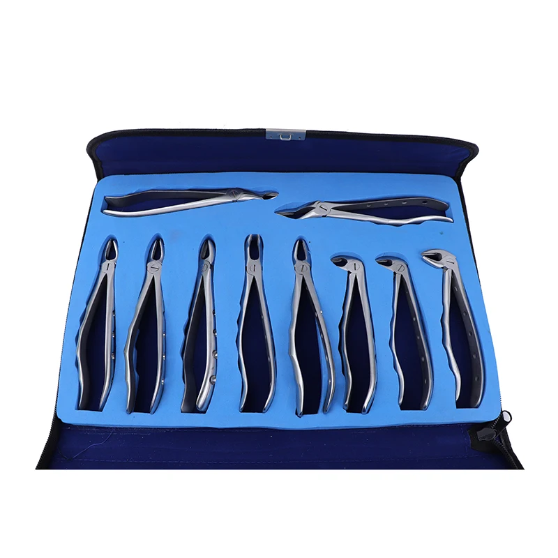 Stainless Steel Adult Tooth Extracting Forceps Set, Professional Dental Instruments for Adult Teeth Extraction