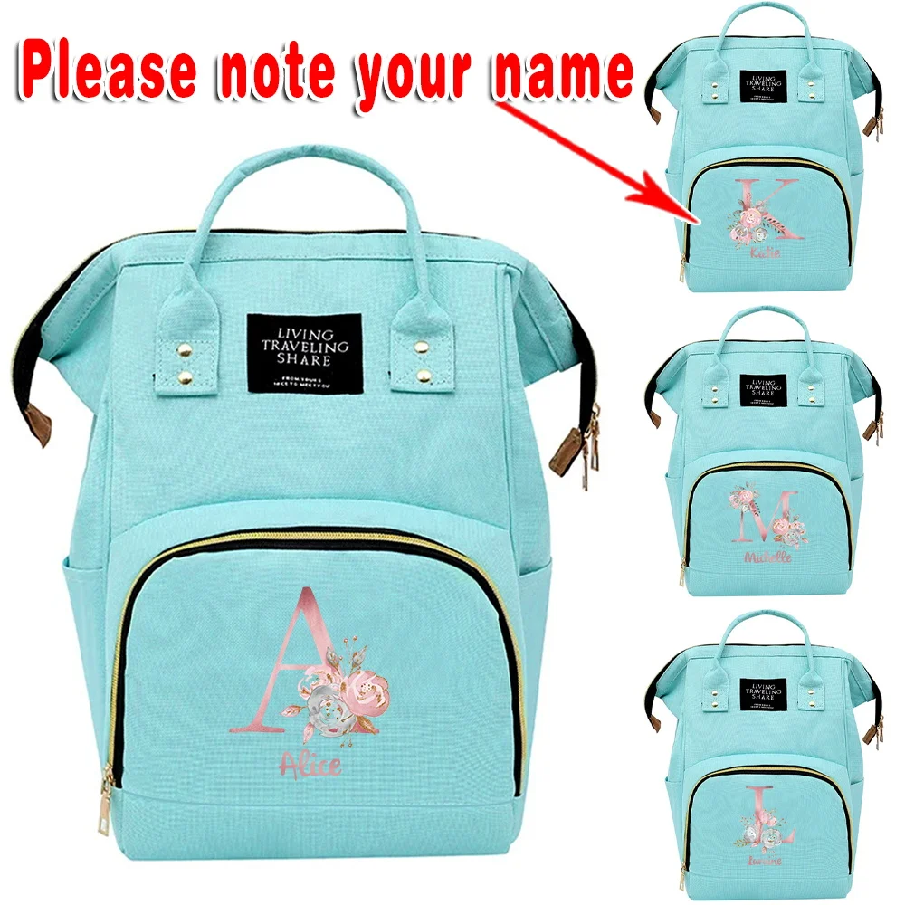 

Персонализированный модный рюкзак для мам с принтом, многофункциональный, для путешествий и активного отдыха, с отделением для подгузников.