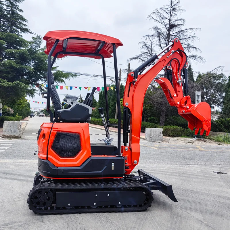 Powerful 1.8 Ton Pro Diesel Mini Excavator, 360° Rotation Backhoe for Small Construction and Farm Projects