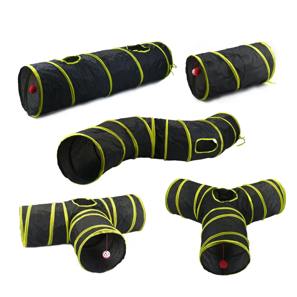 Yellow Cat Channel Cat Tunnel Runway Cat Drill Through Rolling Ground Dragon Cat Channel Pet Cat Toy Supplies