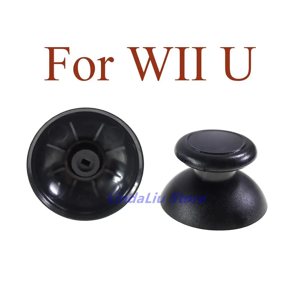 200pcs black Small Hole 3D Analog Thumbstick Joystick Caps mushroom for Wii U WIIU Game Controller