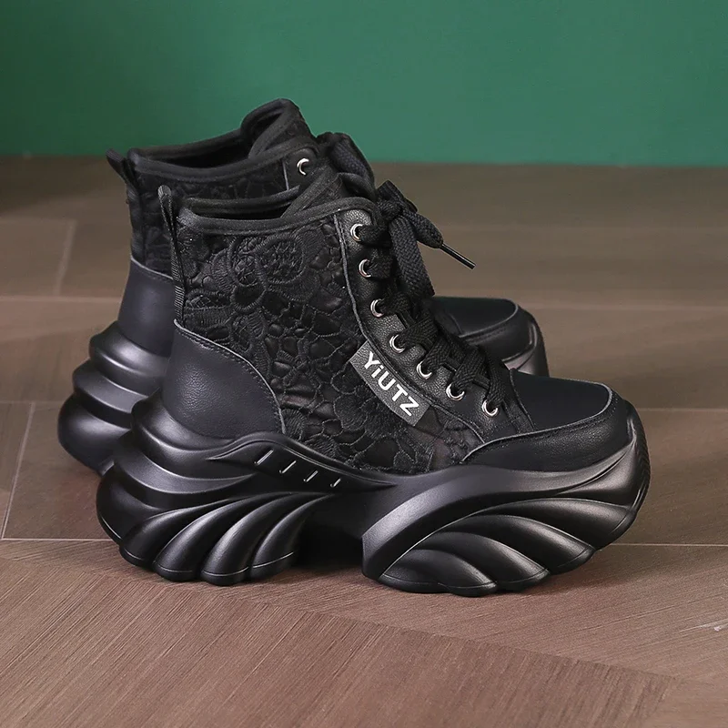 Autumn Women\'s Sneakers New Breathable High Platform Shoes Woman Ladies Vulcanize Casual Chunky Sneakers Zapatillas Mujer 8.5CM