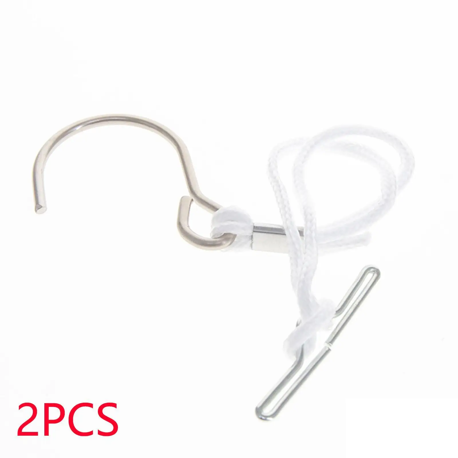 

2Pcs Pattern Hooks with Cord, Hanger Pattern Paper 25cm Knotted Metal Clamped for Hold Sloper, Rust Resistant for Suspending
