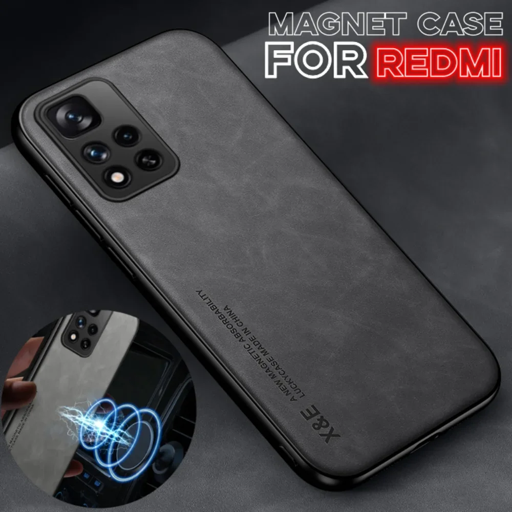 Leather Case For Xiaomi Redmi Note 13 12 11 Pro Plus 5G 4G 10S 11S 12S Magnet Cover Case For Redmi Note 10 11 12 13 Pro Plus 5G