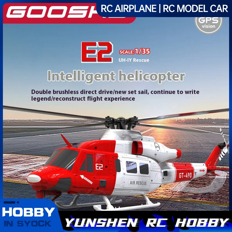 

Goosky E2 Gps 1:35 Intelligent Drone Simulation Helicopter Uh-1y Rescue Helicopter Dual Brushless Motor Simulation