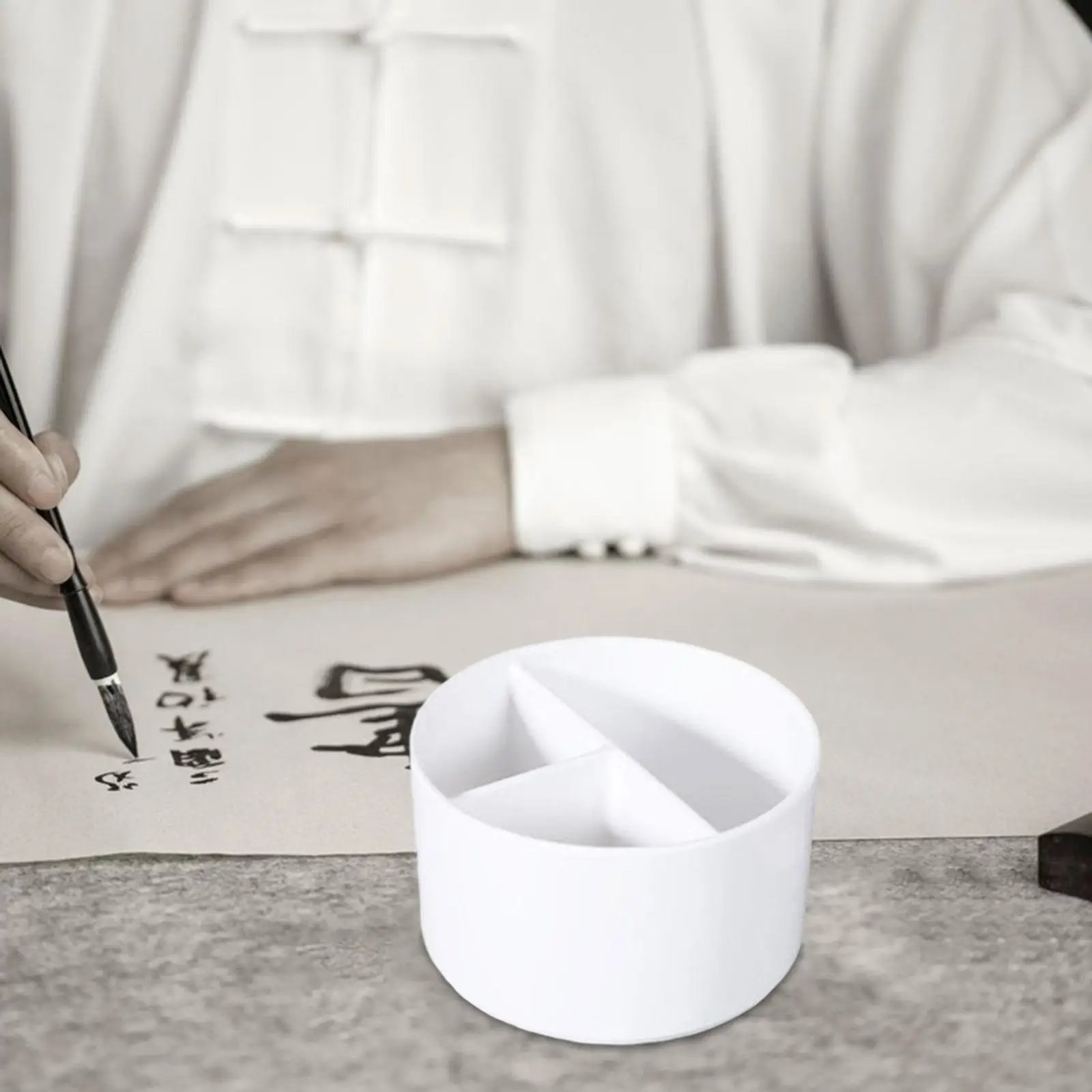 Кисть для рисования, средство для очистки красок на водной основе, 3 ячейки, для письма, рисования акриловыми красками