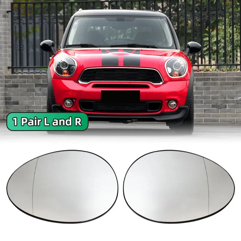 BMW 미니 원, 쿠퍼 컨트리맨 R55, R56, R57, R58, R59, R60, R61 용 가열 유리 렌즈, 좌우 블루 자동차 사이드 백미러 썸네일 7