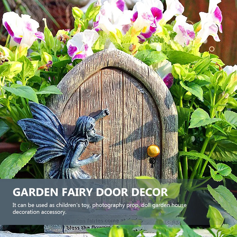 

Resin Tree Decorations Fairy Door Statues Garden for outside Doors Trees Outdoor Decorative