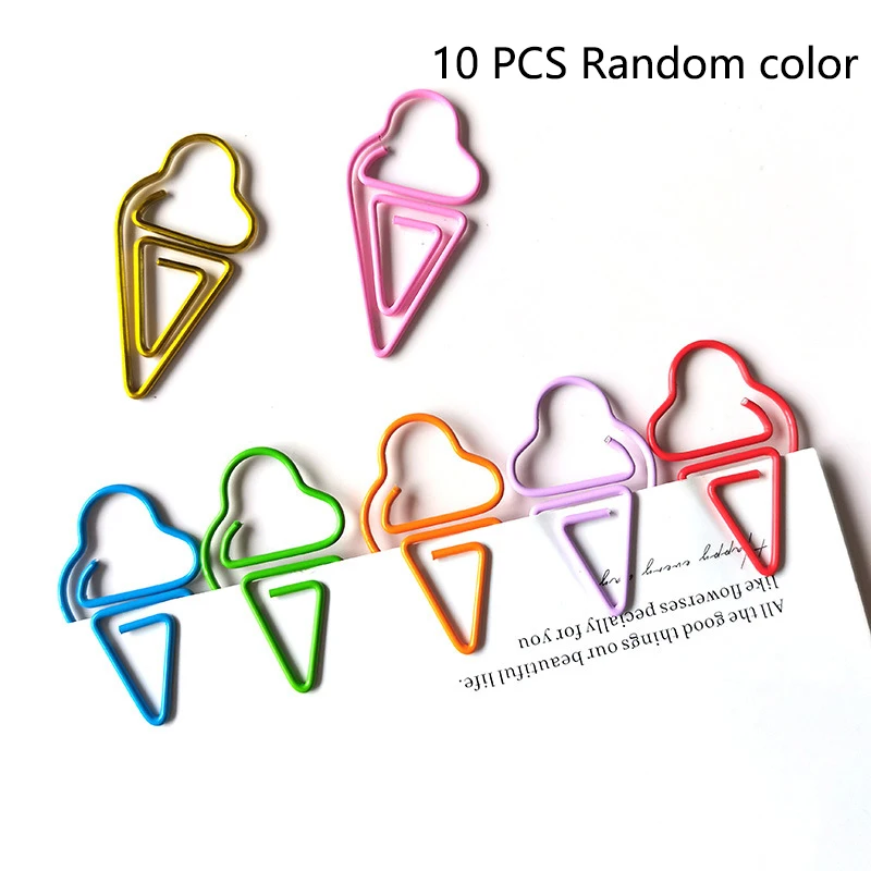 Нерегулярно 10/100 шт. скрепки с музыкальными нотами, канцелярские товары, скрепки с животными, скрепки в форме утки, красочные скрепки