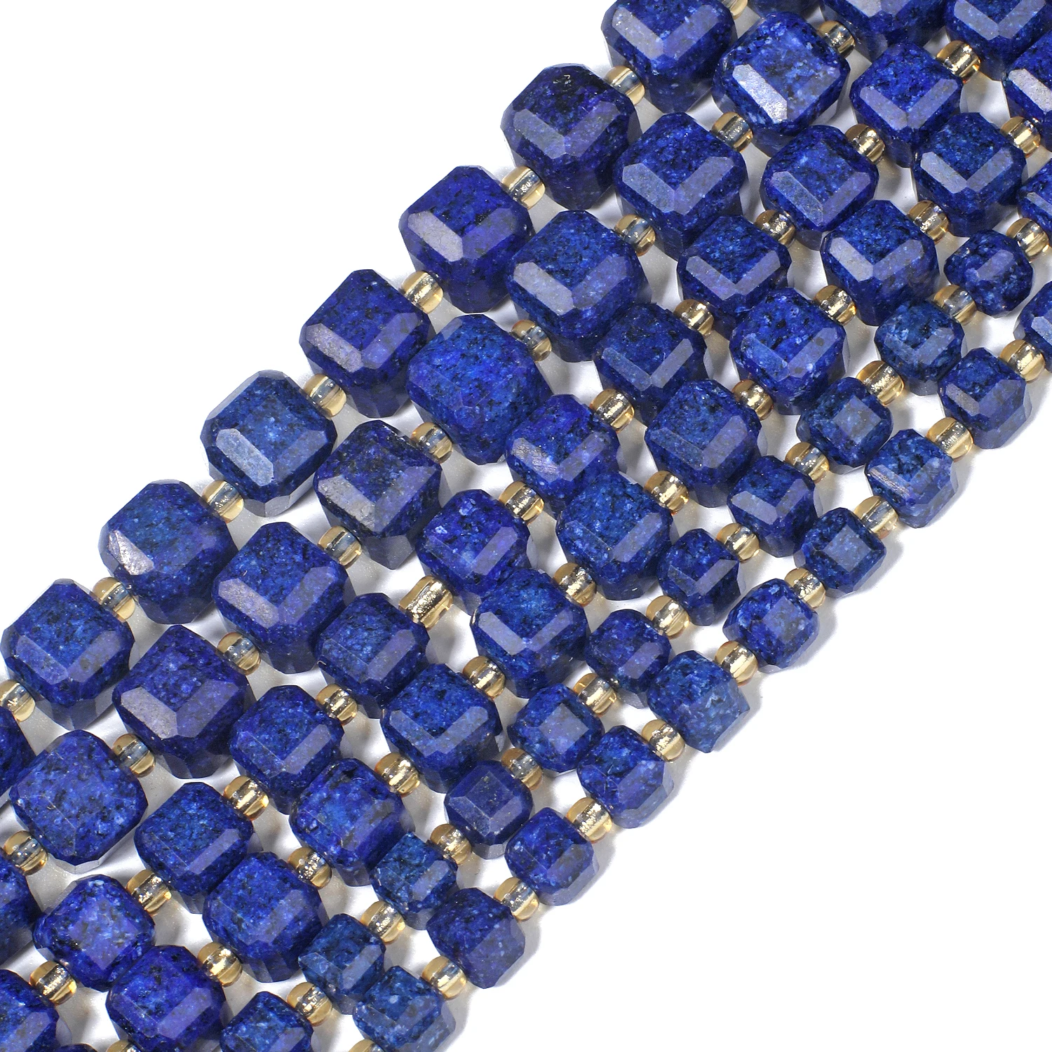 Facettierte Lapislazuli-Steinperlen, modische quadratische Würfelperlen für Schmuckherstellung, DIY-Armband, Ohrringe, Perlenzubehör – Detail 8
