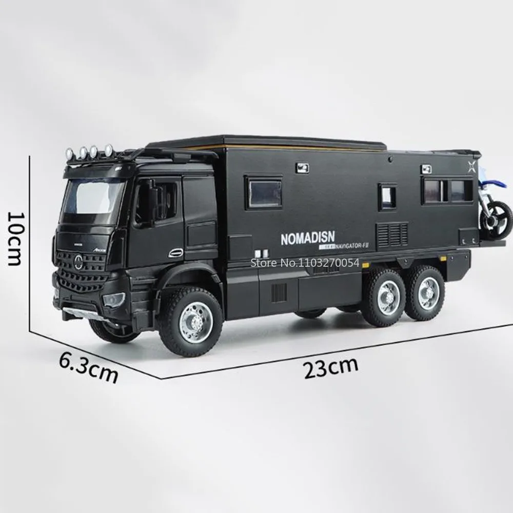 1/24 Nomadison RV Legierung Modell auto Spielzeug Simulation Sound und Licht Pull-Back Geländewagen Kinder Sammlung Dekoration Geschenk