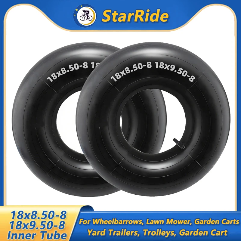 

1/2 Pack 18x8.50-8 18x9.50-8 Inner Tube for Wheelbarrows Lawn Mower Garden Carts Yard Trailers Trolleys Garden Cart Tires