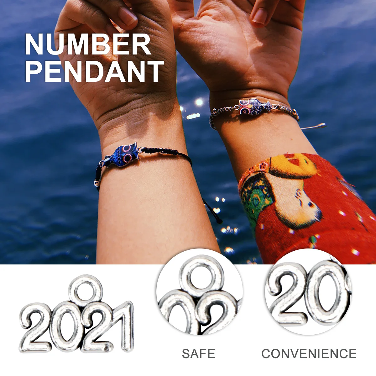 

100pcs Hanging Ornaments Creative Number Pendant Jewelry Fashion Number Decorations Party Decoration Accessories Durable