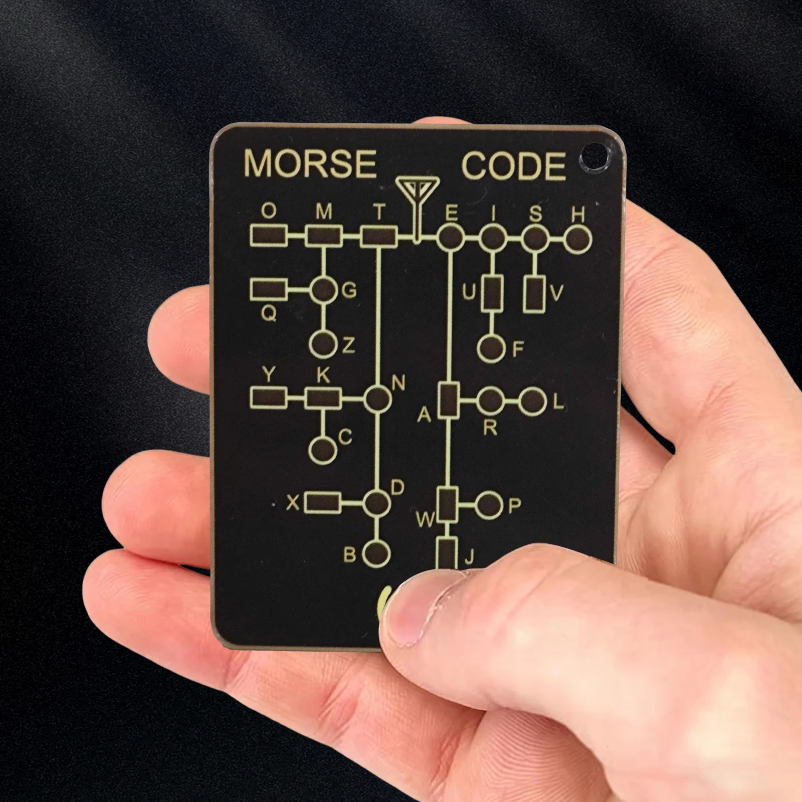 Trendy Design Morse Code Cards Unique Practical Function Training Card with Interactive LEDs & Signal Button for Adult Telegraph