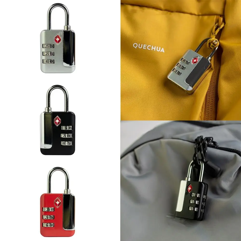 Portable TSA 3 Digit Combination Lock Anti-theft Security Tool Cabinet Padlock Suitcase Luggage Coded Lock for Travel