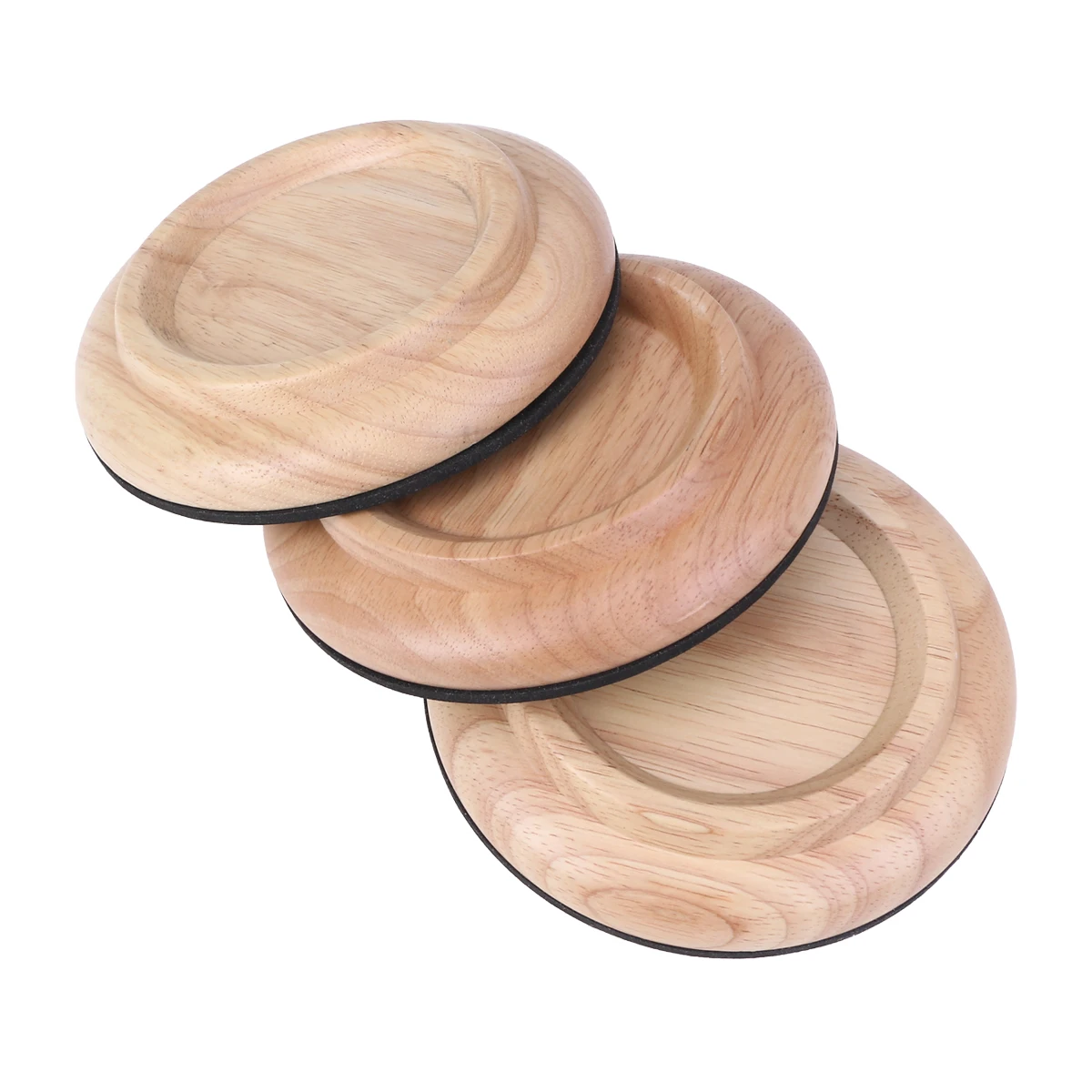 

3 Pcs Piano Mat Floor Grand Wooden Furniture Pads for Hardwood Floors Caster Cups