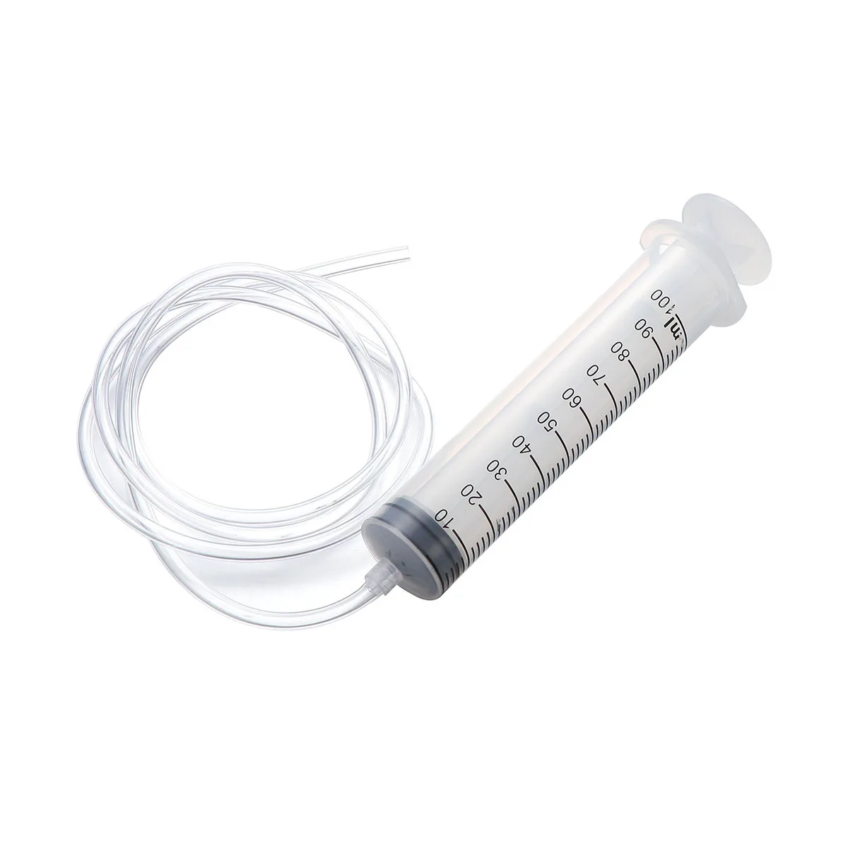 

100ml Plastic Industrial Syringe with Soft Tube Large Capacity Accurate Gradation Marks Ink Refill Gluing Oil Pumping