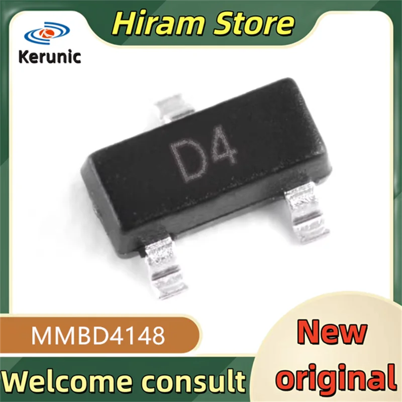 100PCS D4 New and Original MMBD4148SE MMBD4148 4148