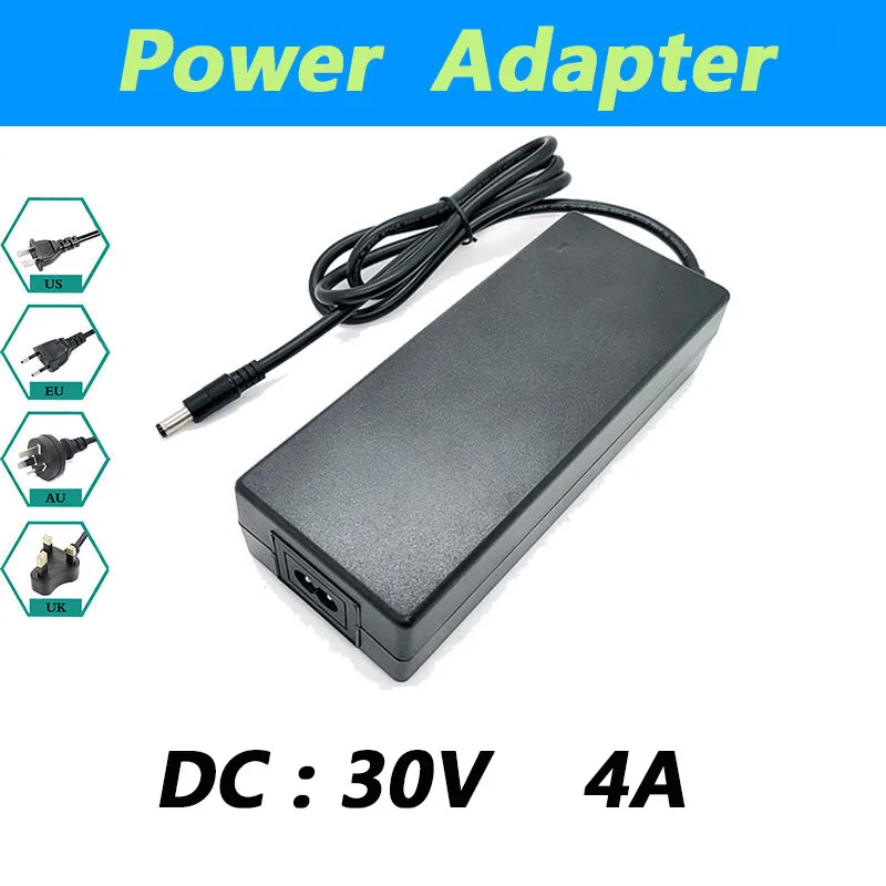 

AC 100V-240V DC 30V 4A EU US UK AU Plug 5.5*2.5MM Power Supply Charger Power Adapter Converter Dock LED Driver