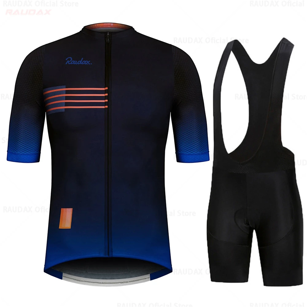 Raudax Team Cycling Clothing for Men, Short Sleeve Bike Clothes, Breathable MTB Maillots, World Champion, 2023