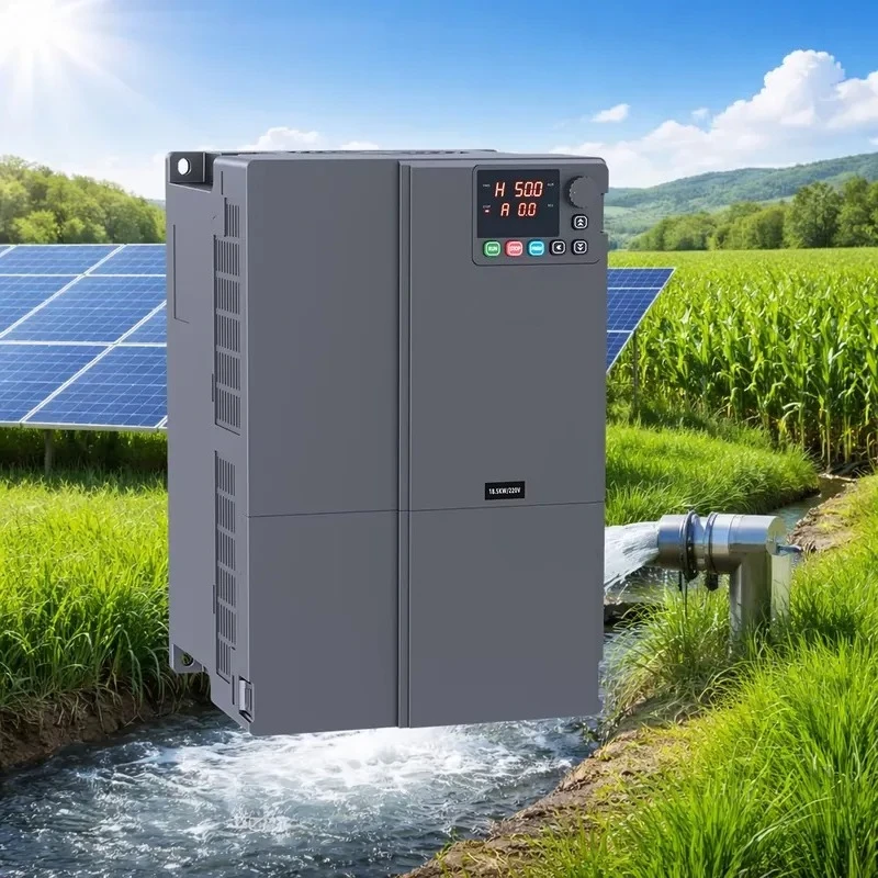 18.5KW 220V Single Phase 3 Phase Solar Pump VFD Controller MPPT Solar Water Pump Inverter