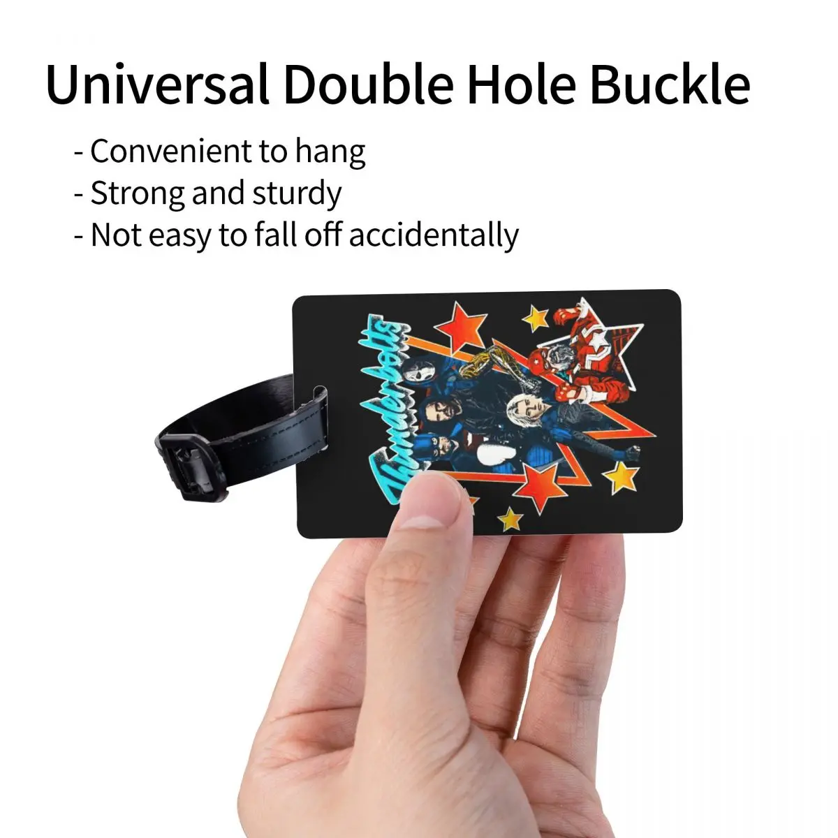 여행 가방용 Thunderbolts 수하물 태그 재미있는 수하물 태그 개인 정보 보호 커버 이름 ID 카드