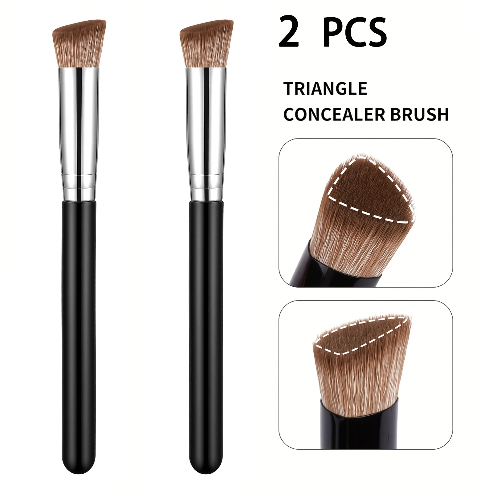 Makeup Brush Professional Concealer Brush, Triangle Brush Head, Soft Bristles
