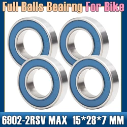 6902 VRS MAX Lager 15*28*7mm ( 4 PCS) bike Pivot Chrom Stahl Blau Versiegelt mit Fett 6902LLU Warenkorb Volle Bälle Lager