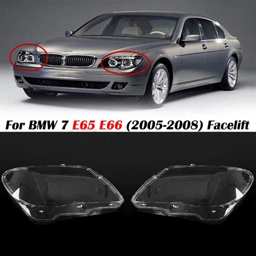 

For BMW 7 Series E65 E66 2005 2006 2007 2008 Headlight Cover Left/Right Car Headlight Lens Head Light Lamp Shade Shell Cover