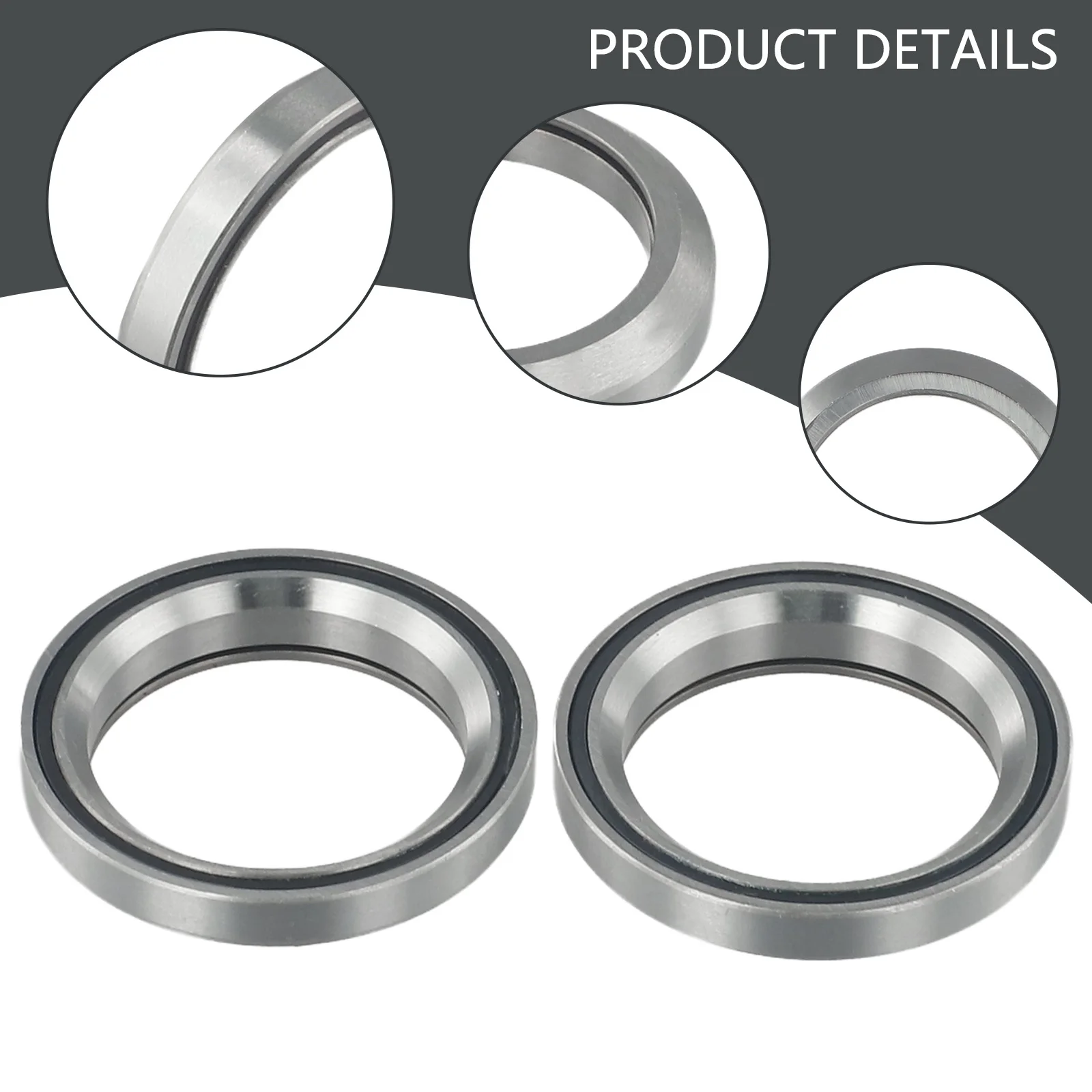 Ceramic Bearings MH-P08H8 Parts Steel （28.6mm） 1 1/8inch 2pcs/Set 30.5 X 41.8 X 8mm 45/45° Accessories Bicycle