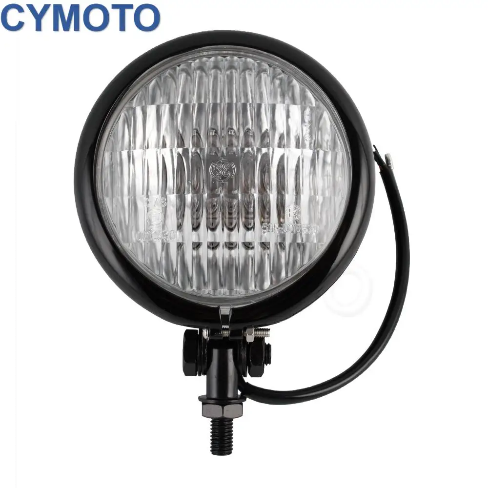 

Motorcycle 4.5" H4 Bulb Headlight 12V Headlamp Custom For Harley Bobber Chopper Cafe Racer 4 1/2" Front Head Light Accessories