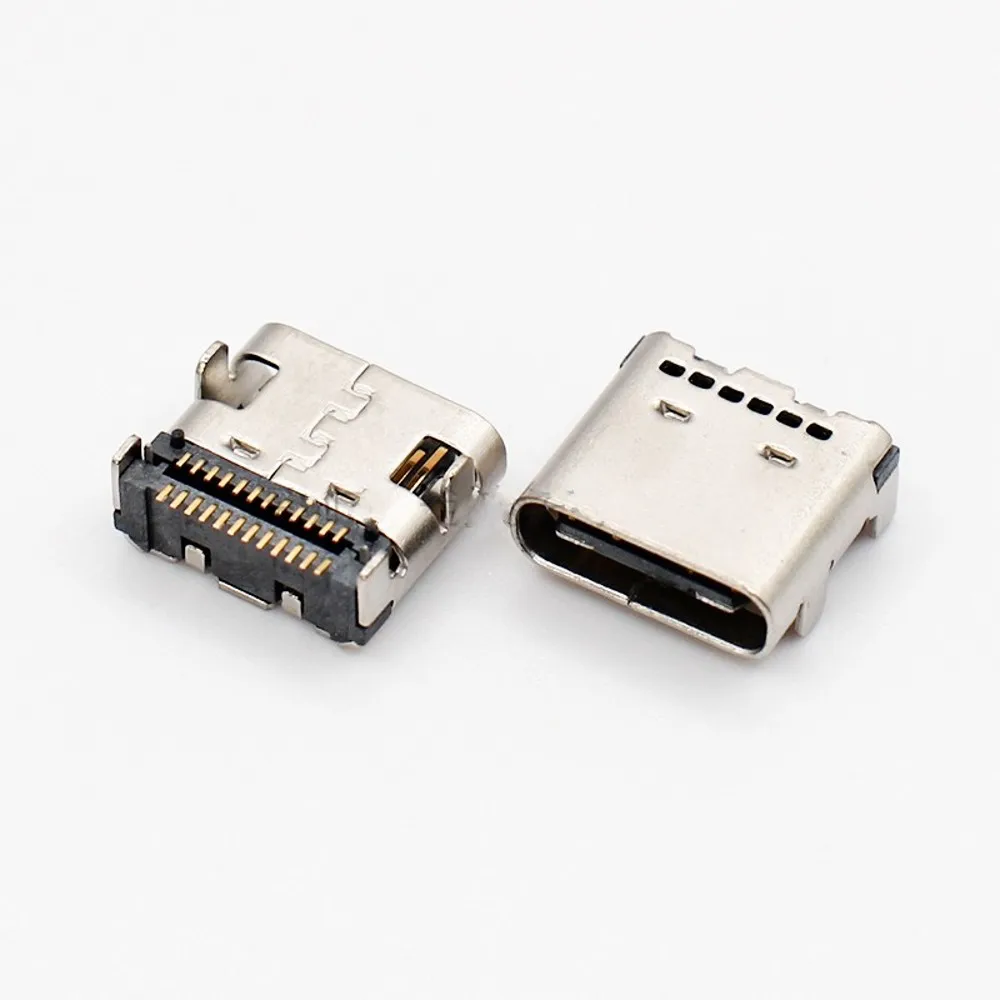 50pcs Type C Micro 24Pin USB 3.1 Double row on board Female Port Jack Tail Sockect Plug For phone PD fast charge data connector