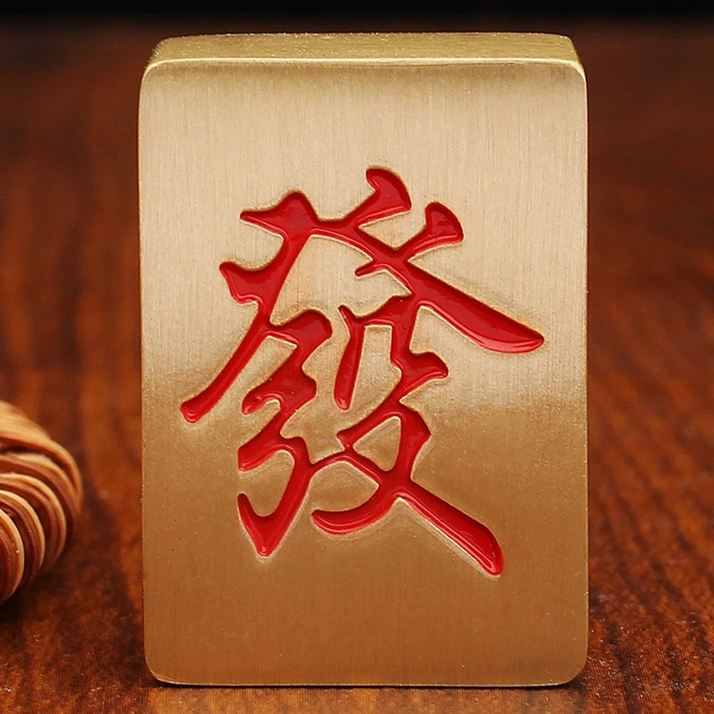 

Brass Mahjong Brass Decor Figurines Desktop Decorations Living Room Table Living Room Table Decor Accessories Small Statue