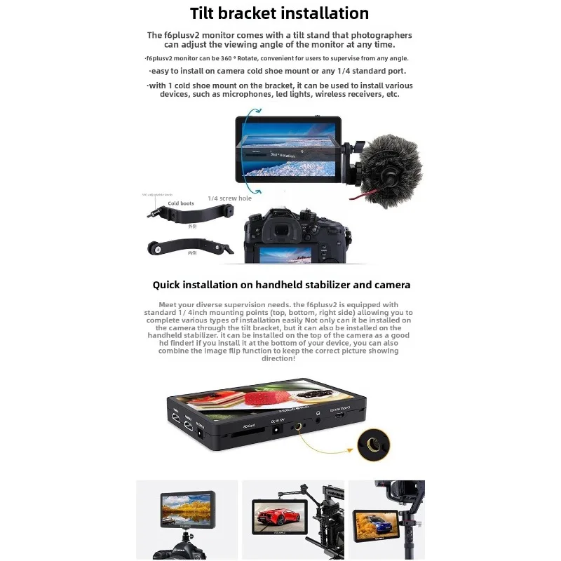 SLR Micro Single Camera Fotografie Monitor mit externem Display