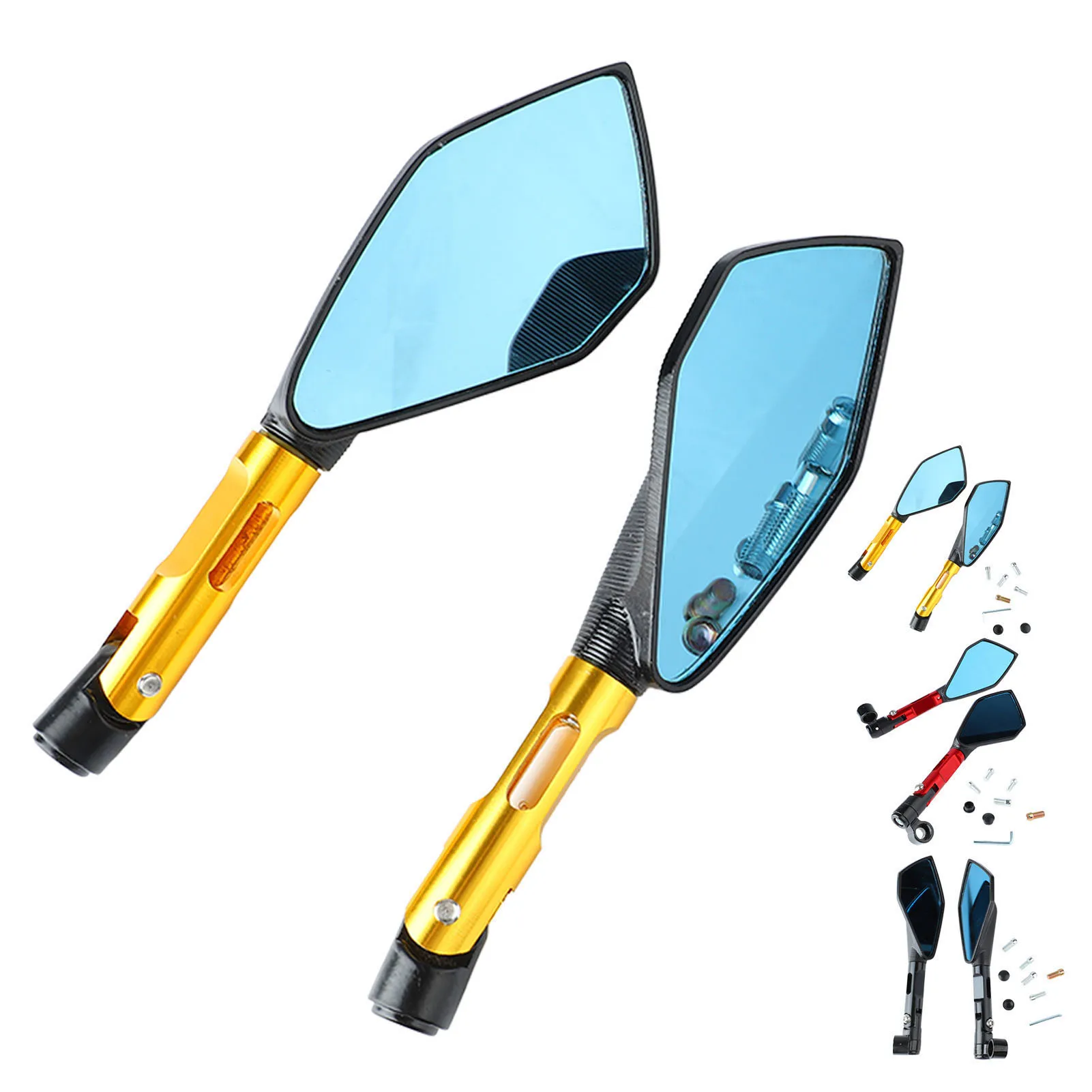 مرايا جانبية للرؤية الخلفية للمركبات الكهربائية والدراجات النارية، مرايا جانبية متينة من سبائك الألومنيوم للدراجات النارية