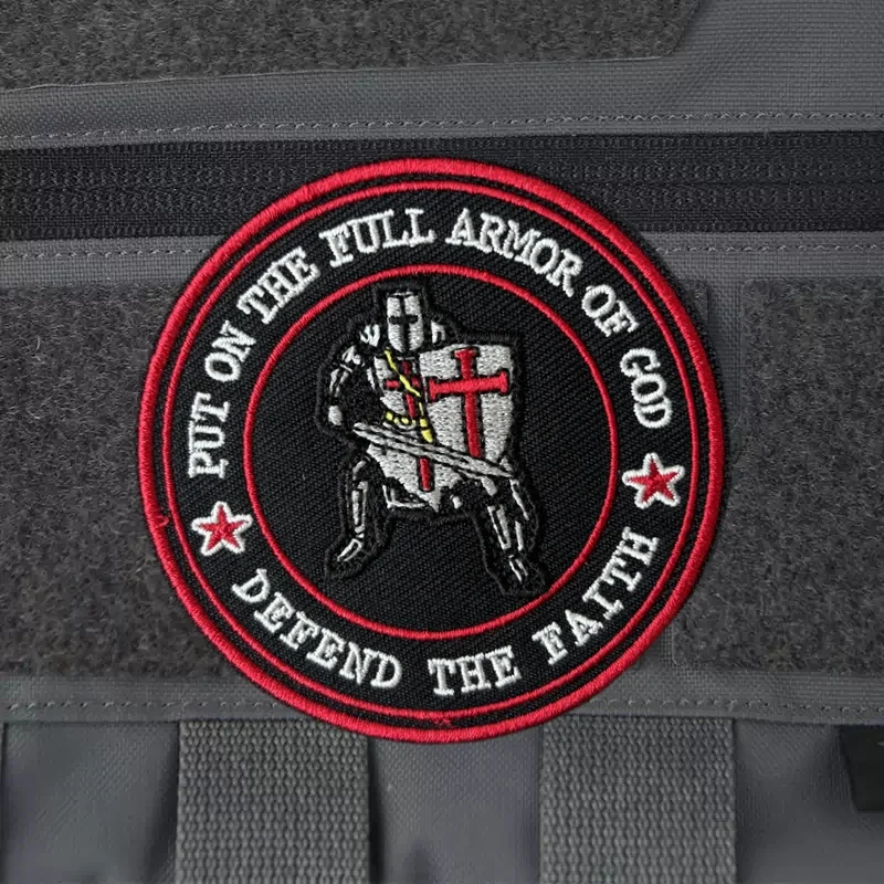 

DEFEND THE FAITH Embroidered Patch on Clothes Tactical Morale Badge Hook Loop Patches Military Patches Backpack Sticker Armband