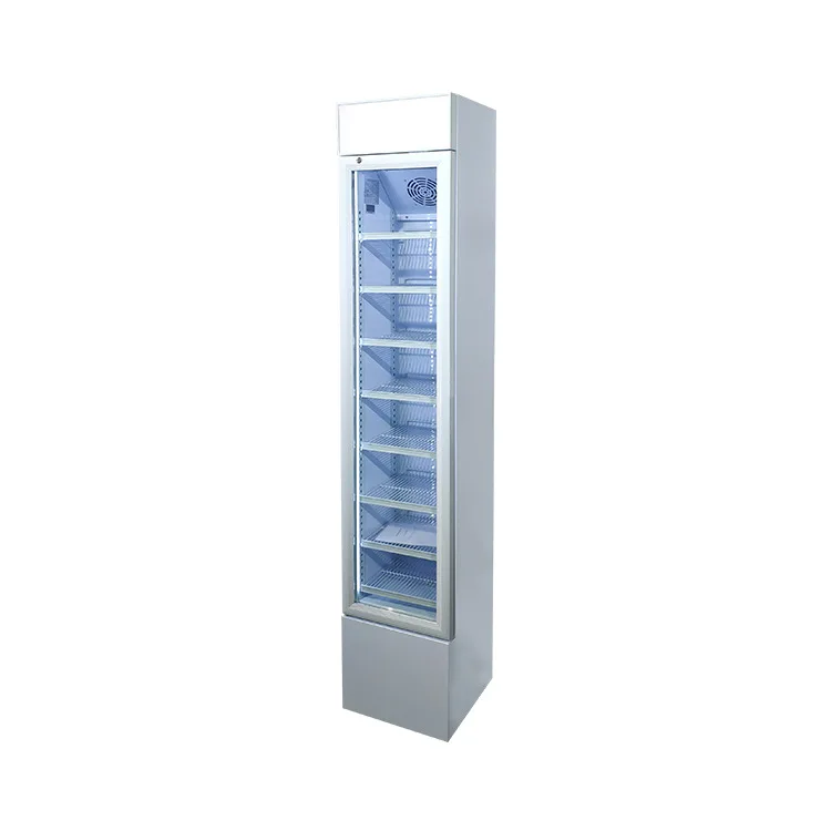 For NUELEAD 105L Commercial Upright Showcase Slim Refrigerator Drink Glass Door Cooler