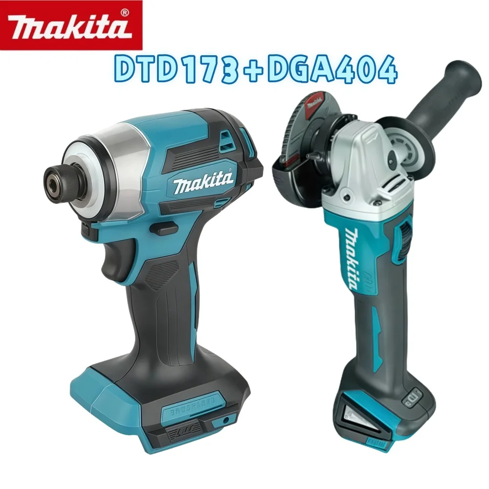 Makita DGA404 18V meuleuse d'angle sans fil avec perceuse à percussion DTD173 Combo outils de travail du bois et des métaux