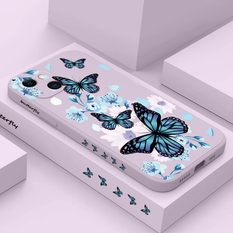 

Aurora Butterfly Phone Case For iPhone 16 15 14 13 12 11 Pro Max Mini X XR XS MAX Plus Cover