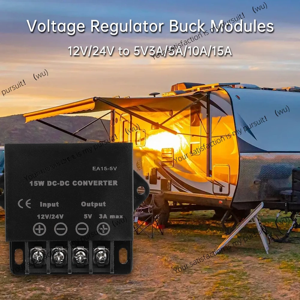 DC Converter, Regulator, Buck Module, 12V/24V to 5V3A/5A/10A/15A 15W25W50W75W Power Converter