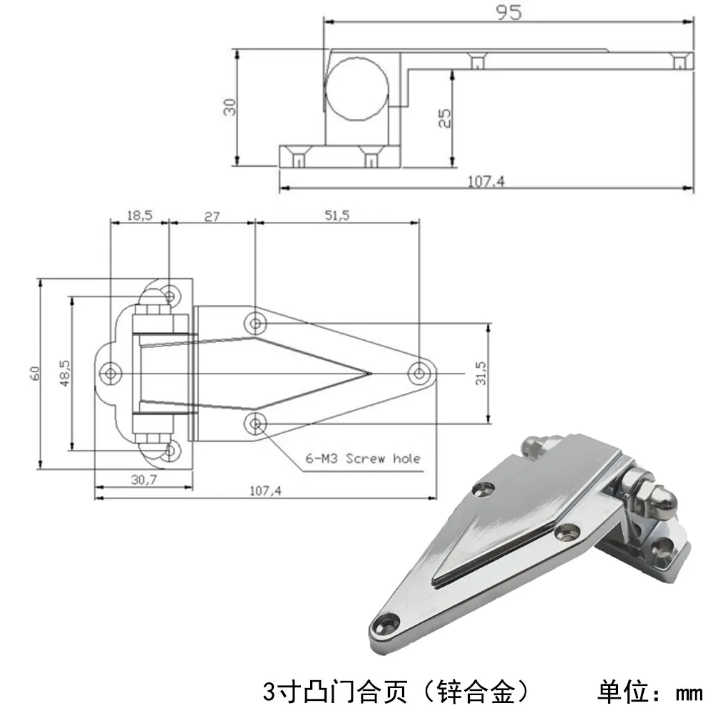 Oven Hinge Zinc Alloy Oven Freezer Cold Storage Door Hinge Industrial Equipment Cabinet Door Hinge 10pcs