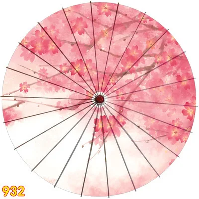 84CM Cloth Chinese Style Oil Silk Umbrella Hanfu Antique Female Dance Cloth Umbrella Home Decor Classical Sombrilla Parasol