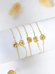 2024 new fashion stainless steel chubby 26 letters pendant bracelet titanium steel temperament hundred models