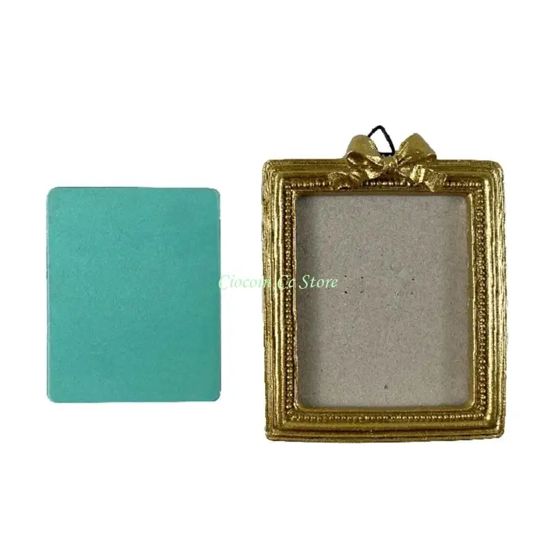 X90F Victorians Small Resin Photo Frame Tiny Baroques Ornate Frame Mini Picture Frame
