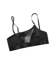 Women Underwear Set Mesh See Through Transparent Push Up Lingerie Wireless Bras Unlined Thin Soft Female Intimates