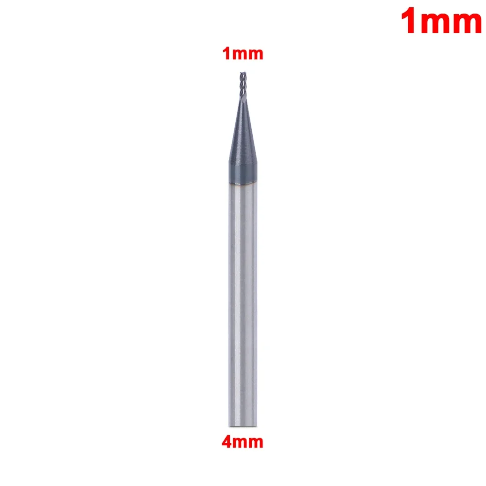 Tungsten steel CNC Lathe Milling Cutter router bit Alloy Carbide End Mill 4 Flute 1mm 2mm 3mm 4mm 5mm 6m tools For Milling Wood