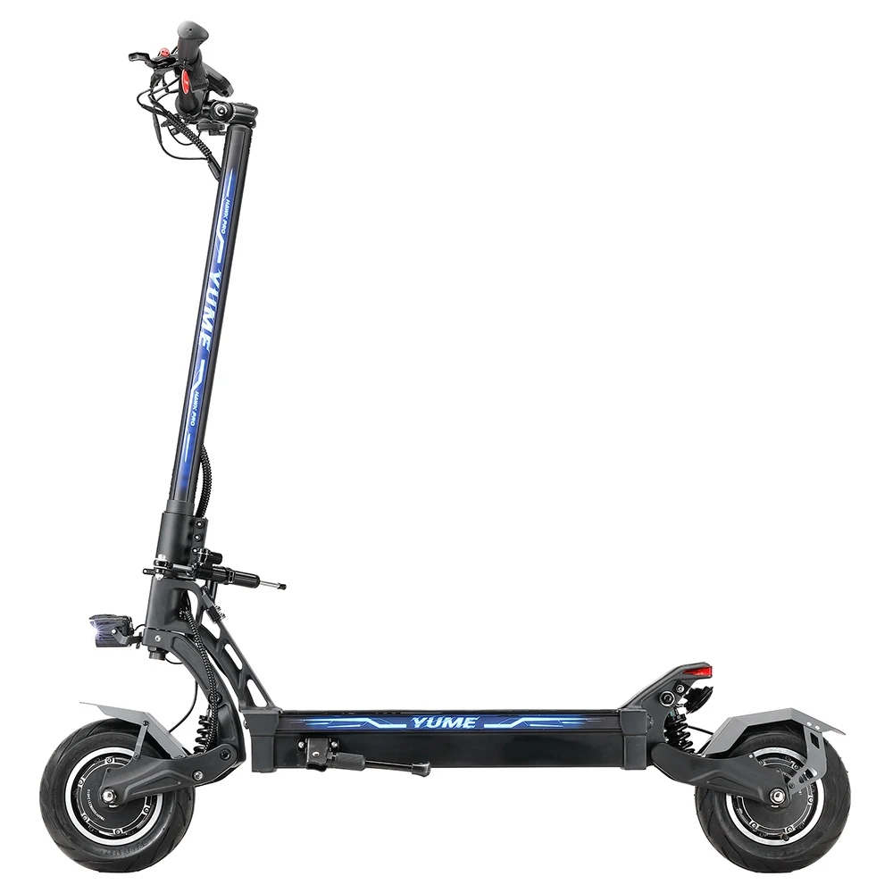 YUME HAWK Pro Electric Scooter 10x4.5 inch Tubeless Road Tires 3000W*2 Motor 60V 30Ah Battery 50mph Max Speed 60miles Max Range